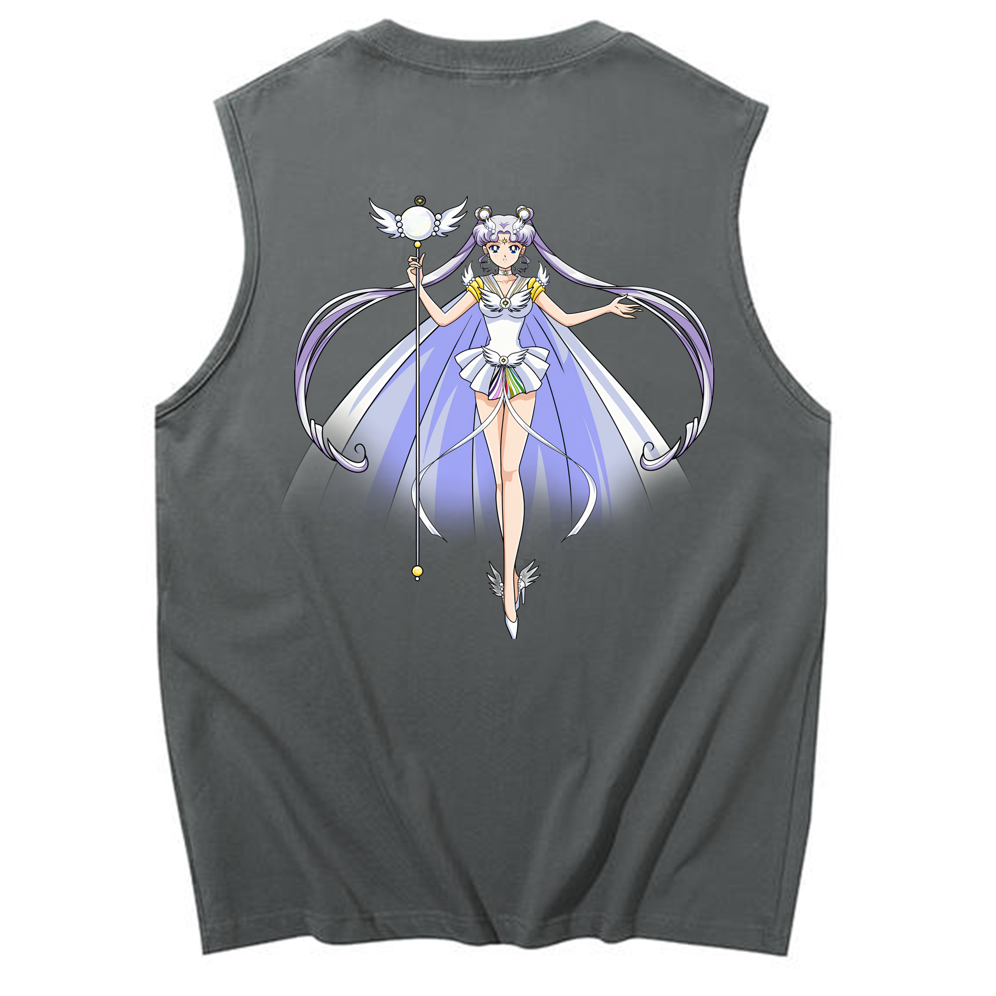 （画像用） 美少女戦士セーラームーン 月野 うさぎ つきの うさぎ Sailor Moon Tsukino Usagi コットン100％タンクトップ（背面プリント）